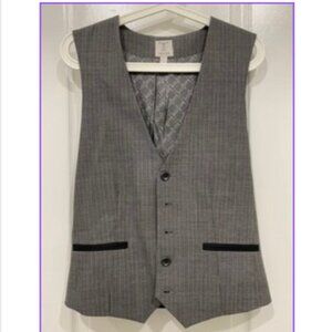 Tristan Grey Vest with faux pockets